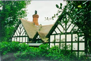 The rear view of the tudor house