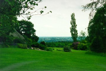 The vista from the lawn by the teahouse