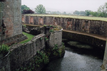 Inner works defending Castell Rhaglan's moat