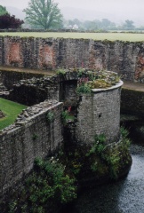 Inner works defending Castell Rhaglan's moat
