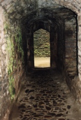 This is a typical passageway in the wall of the keep, just wide enough for one man to walk