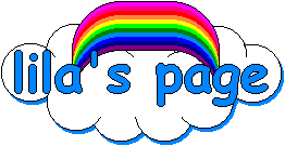 lila's page with rainbow on a cloud