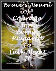 Bruce's Award of Courage for Being Prepared to Talk About It