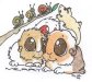 'Spicy,' 'Strawberry,' and 'Shakira' with my old snails and gecko - by Alix!