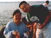 Peter and Sandy fishing for Wendys!