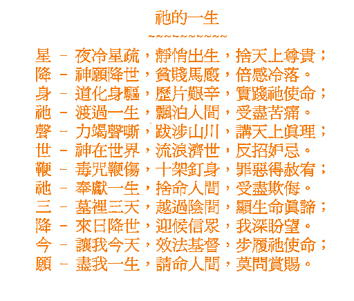 [His Life]