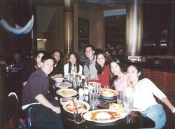kathy's bday dinner at elephant bar.. rich, winita, will, kathy, jerry, kathy's friend from hs, me, mel
