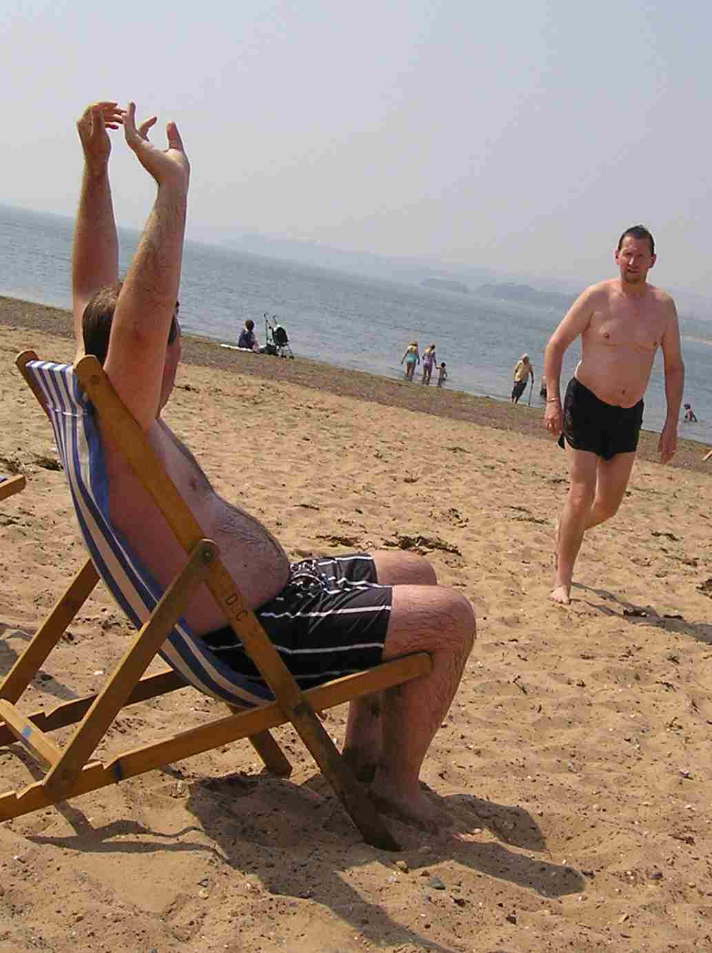 But Mark has left his glasses elsewhere on the beach, alas.