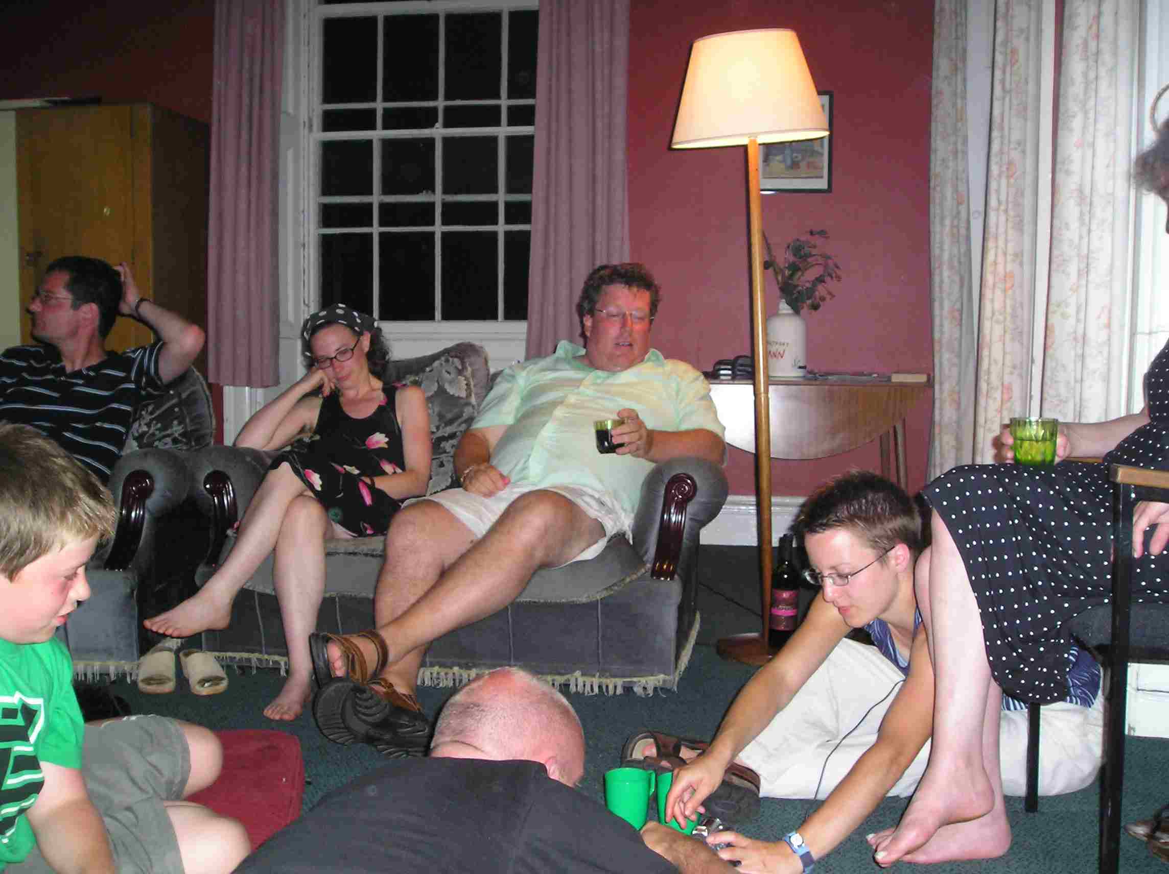 Everyone else looks bemused...