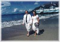 [On the beach with the Pier Restaurant in the background]