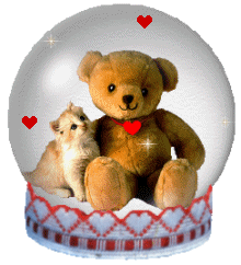Teddy Bear Valentine Globe