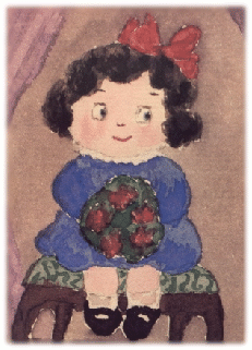 A Watercolor by Anastasia, drawn for her father in 1914
