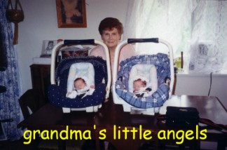 twins with grandma Dorothy