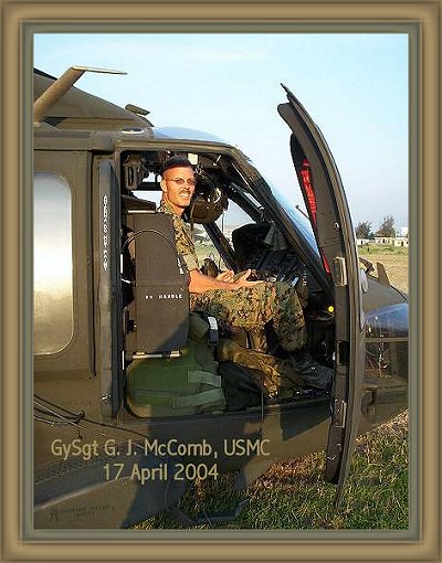 GySgt Gordon J. McComb in Huey.