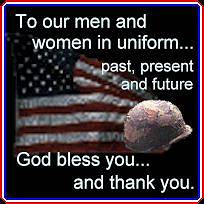 Thanks to our troops for serving.