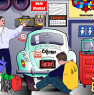 Illustration of the Gadzooks Site with a VW Beetle.