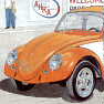 McBottle's race VW Beetle-front view.
