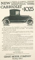 1915 GRANT SIX Cabriolet Car ad