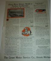 1926 GRANT Motor Service Co. replacement parts booklet
