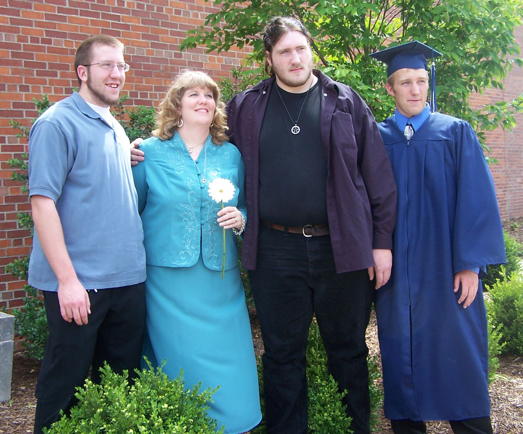 My brothers and I with Mom