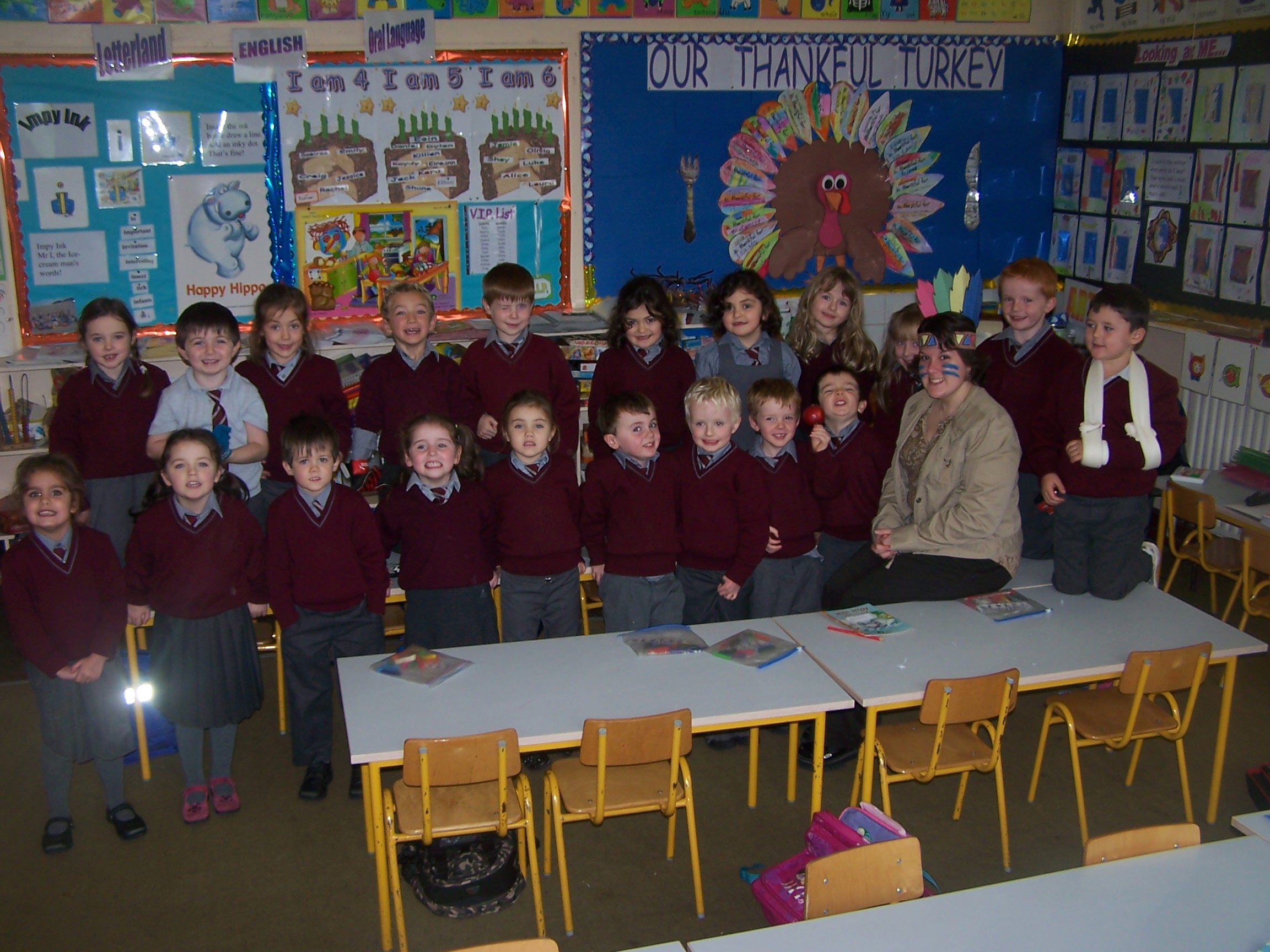 Erica with students from Ireland