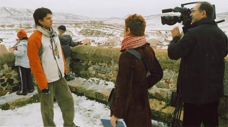 TVE en La Rioja grabando La Cofrad�a