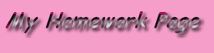 My Homework Page