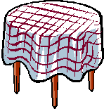 Table with Table Cloth