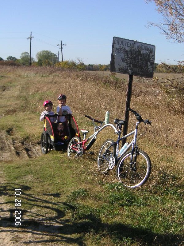 Our preferred mode of family travel: five wheels, four axles, three kids.