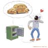 Illustration of the readers section 'Street Mail': one reader is complainig
about the level of the cars shown in the magazine-he says that a 'normal' 
collector does not have enough money to 'compete' in such a level- he is going to 
collect the Citro�n 2CV.