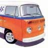 Section 'Papy's Story': Back in 1975 one of the two new 'Bay-Window' 
VW Transporters showing the McBottle Colors.