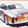Section 'Papy's Story' part 52: the 'Karmann GT' seen 3/4 rear.
That's not your average Karmann-Ghia! Note the openings for hot air 
extraction and the large diameter exhaust pipes.  
Super VW Magazine Nr. 152 FEB2002.