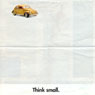 BURAGO advertisement based upon the 'Think Small' VW advertisement