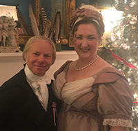 Kyle Jenks as Madison and Elissa Paulisson as Dolley Madison. Taken at the Hirschpfeffer Conclave for Mr. Jenks and Ms. Paulisson for their use. Copyright 2018.