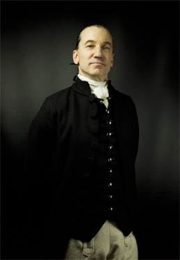 James G. Harrison III as President James Monroe; photo courtesy of Jarod Kearney and the James Monroe Museum; copyright February 25, 2017 by Jarod Kearney and the James Monroe Museum