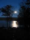 John Lanoue Moonrise over Great Moose Lakes Northeast cove