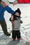 Becky Curtis: Kids ice fishing on GML Winter 06