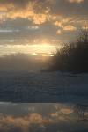 Becky Curtis: Sunset over Great Moose Lake's northeast cove Winter 06