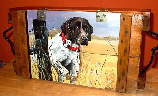 Pointing a Bird, Dims, 27" x 14" x 6"