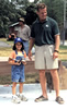 Getting her trophies from Marlin coach Gord Donnely. (Former NHL player)