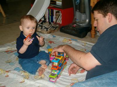 You don't stack them, Daddy -- you eat them!