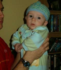 Daddy says this hat makes me look wise.