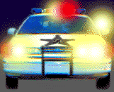 Blue Light Fever in America's police state. &copy; John Lee