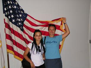 Kate, Susan, and the American Flag