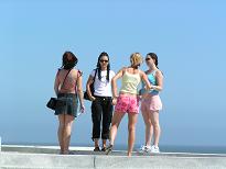 Me, Kate, Susan, and Slovak friend standing on top of the hill.