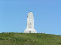 Memorial from the bottom of the hill.