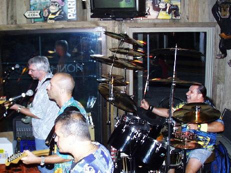 The guys crank it up at the Honi Honi in Deep Creek