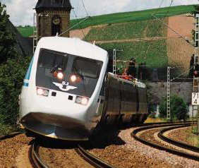 Nagnjenost vlaka X2000 na ovinku