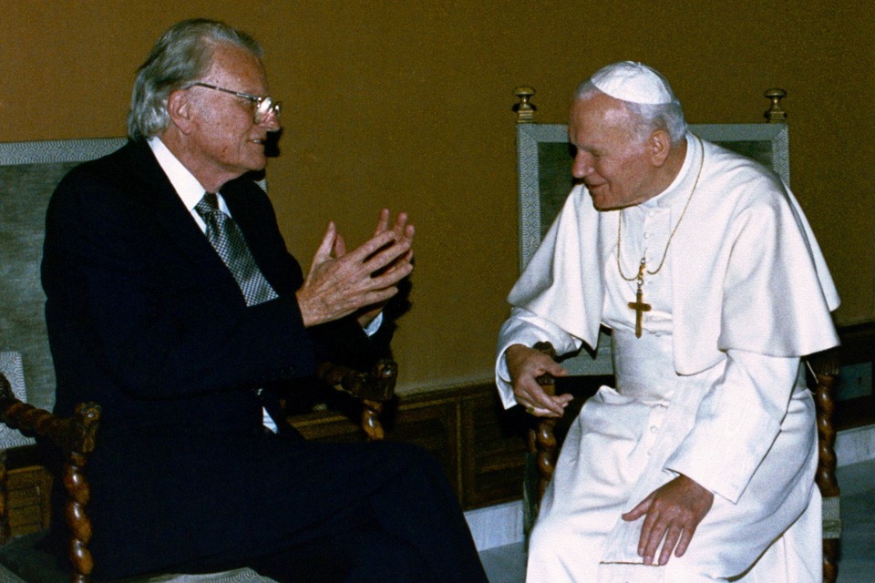 Billy Graham with John Paul II