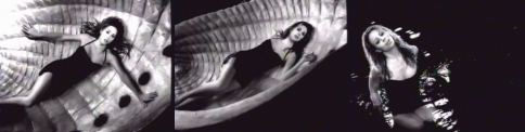 Mariah lying in the seashell